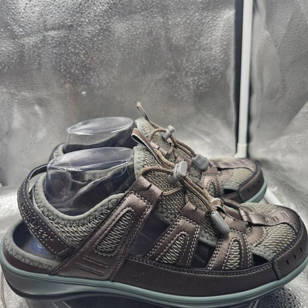 I Orthofeet Verona Pewter Women's Sandals NWOT comfortable sleek SZ 10